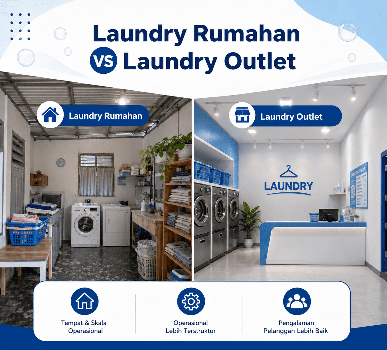 laundry rumahan atau outlet